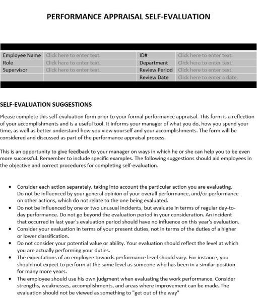 performance-appraisal-self-evaluation-business-tools